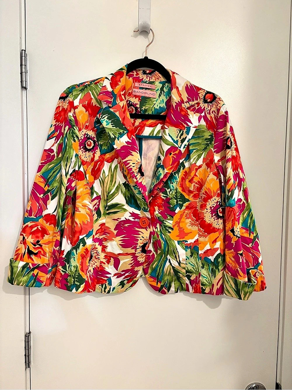 Bandolino Stretch Floral Blazer Multicolor